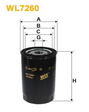 WL7260 WIX+FILTERS Lubrication Oil Filter