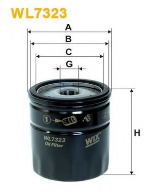 WL7323 WIX+FILTERS Lubrication Oil Filter