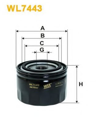 WL7443 WIX+FILTERS Oil Filter