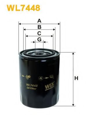 WL7448 WIX+FILTERS Lubrication Oil Filter