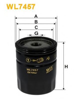 WL7457 WIX+FILTERS Lubrication Oil Filter