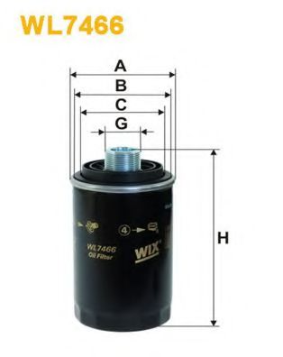 WL7466 WIX+FILTERS Lubrication Oil Filter