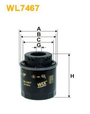 WL7467 WIX+FILTERS Lubrication Oil Filter
