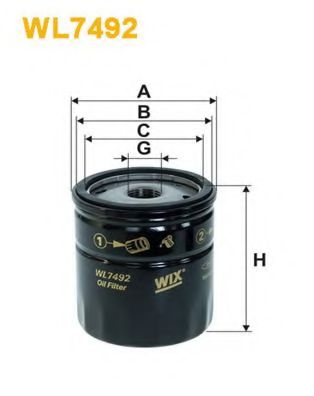 WL7492 WIX+FILTERS Oil Filter