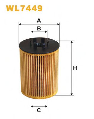 WL7449 WIX+FILTERS Lubrication Oil Filter