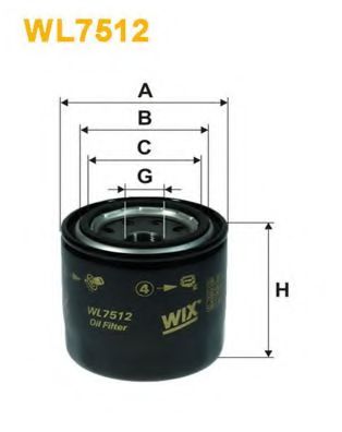 WL7512 WIX+FILTERS Lubrication Oil Filter