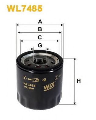 WL7485 WIX+FILTERS Lubrication Oil Filter