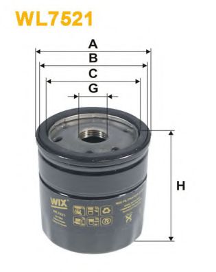 WL7521 WIX+FILTERS Lubrication Oil Filter