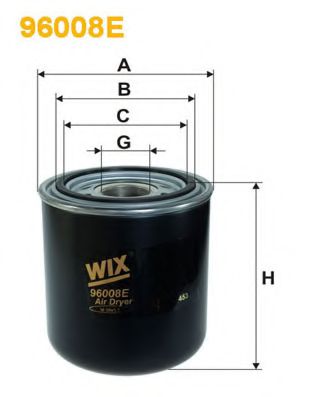 96008E WIX+FILTERS Air Dryer Cartridge, compressed-air system