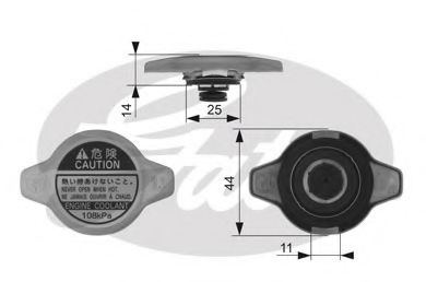 RC134 GATES Radiator Cap