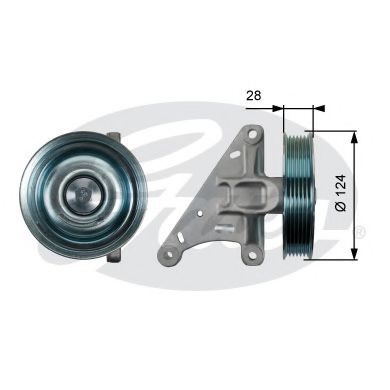T36427 GATES Belt Drive Deflection/Guide Pulley, v-ribbed belt
