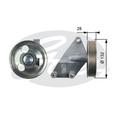 T36428 GATES Belt Drive Deflection/Guide Pulley, v-ribbed belt