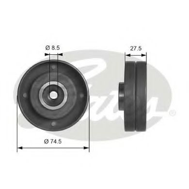 T41174 GATES Deflection/Guide Pulley, timing belt