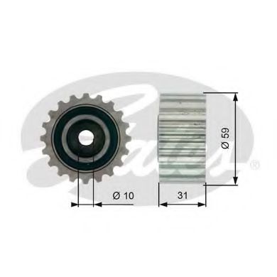 T41236 GATES Deflection/Guide Pulley, timing belt