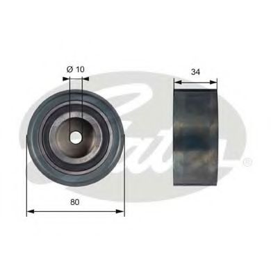 T41238 GATES Deflection/Guide Pulley, timing belt