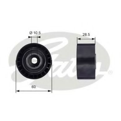 T42036 GATES Deflection/Guide Pulley, timing belt