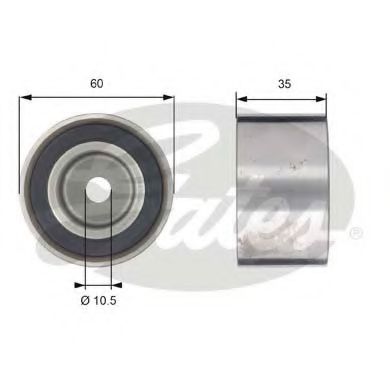 T42039 GATES Deflection/Guide Pulley, timing belt