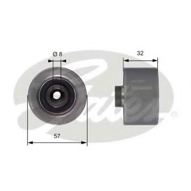 T42066 GATES Deflection/Guide Pulley, timing belt