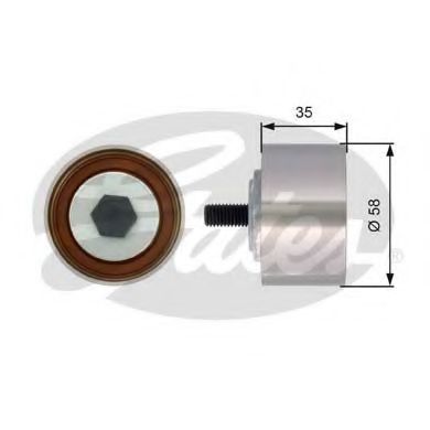 T42121 GATES Deflection/Guide Pulley, timing belt