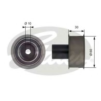 T42136 GATES Deflection/Guide Pulley, timing belt