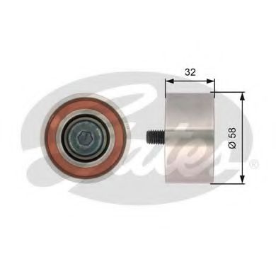 T42141 GATES Deflection/Guide Pulley, timing belt