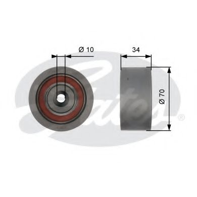 T42159 GATES Deflection/Guide Pulley, timing belt