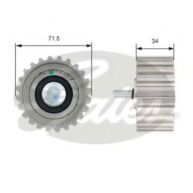 T42183 GATES Deflection/Guide Pulley, timing belt