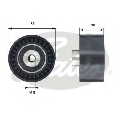 T42188 GATES Deflection/Guide Pulley, timing belt