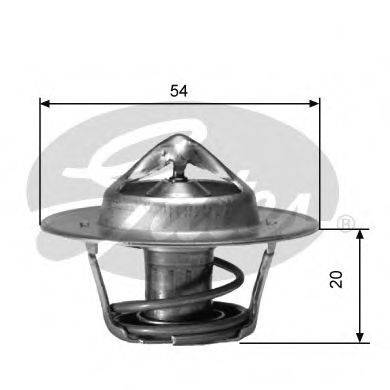 TH00182G1 GATES Cooling System Thermostat, coolant