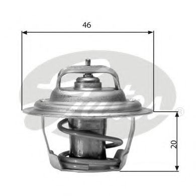TH02791G1 GATES Cooling System Thermostat, coolant