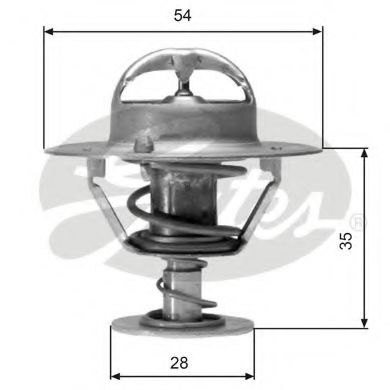 TH04277 GATES Cooling System Thermostat, coolant