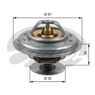 TH13287G1 GATES Cooling System Thermostat, coolant