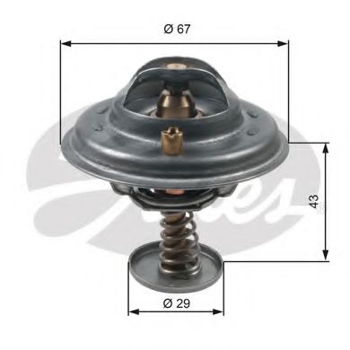 TH27680G1 GATES Cooling System Thermostat, coolant