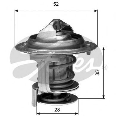 TH29484G1 GATES Cooling System Thermostat, coolant