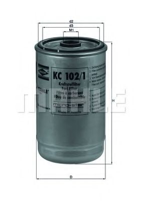 KC 102/1 KNECHT Fuel Supply System Fuel filter