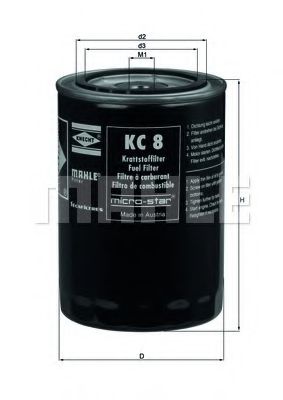 KC 8 KNECHT Fuel Supply System Fuel filter