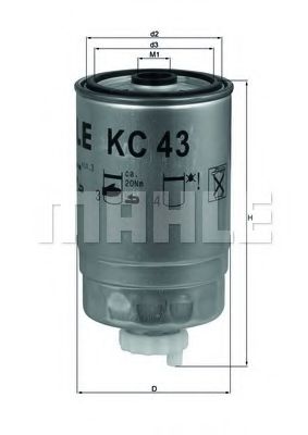 KC 43 KNECHT Fuel Supply System Fuel filter