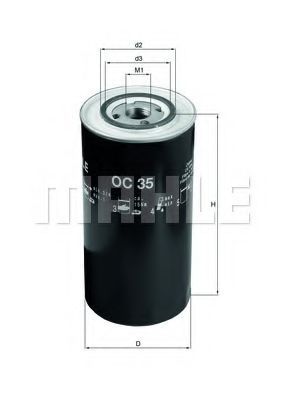 OC 35 KNECHT Lubrication Oil Filter