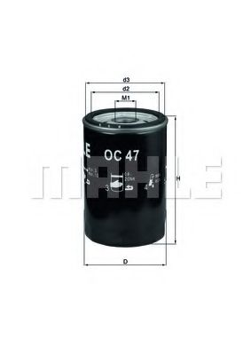 OC 47 OF KNECHT Lubrication Oil Filter