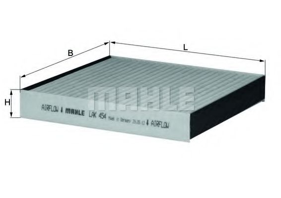 LAK 454 KNECHT Heating / Ventilation Filter, interior air