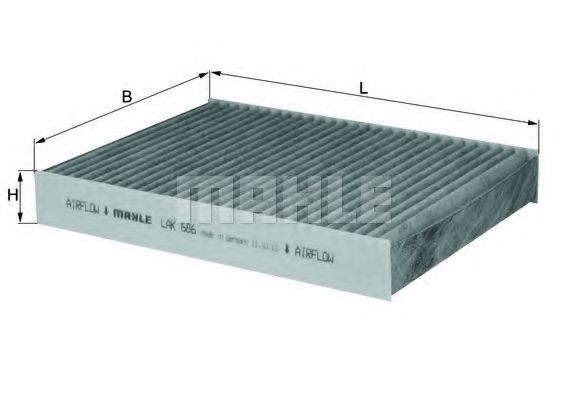 LAK 686 KNECHT Heating / Ventilation Filter, interior air