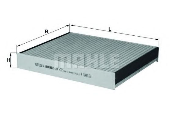 LAK 472 KNECHT Heating / Ventilation Filter, interior air