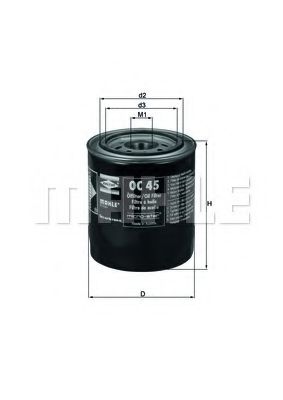 OC 45 KNECHT Lubrication Oil Filter