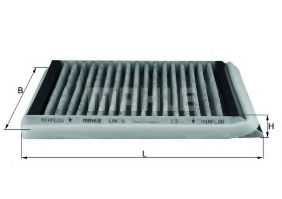 LAK 8 KNECHT Heating / Ventilation Filter, interior air