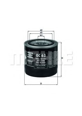 OC 63 KNECHT Lubrication Oil Filter