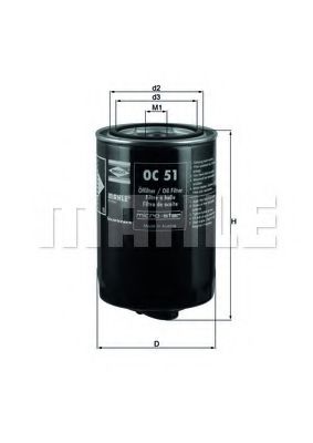 OC 51 KNECHT Lubrication Oil Filter