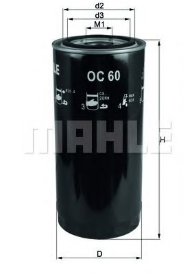 OC 60 KNECHT Lubrication Oil Filter
