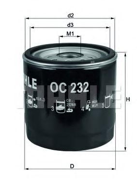 OC 232 KNECHT Масляный фильтр