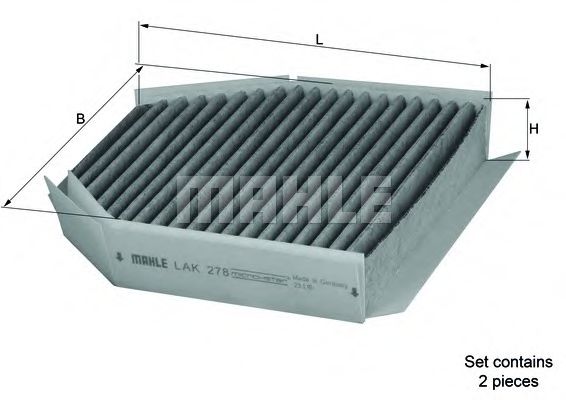 LAK 278/S KNECHT Heating / Ventilation Filter, interior air