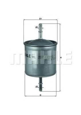 KL 257 KNECHT Fuel filter